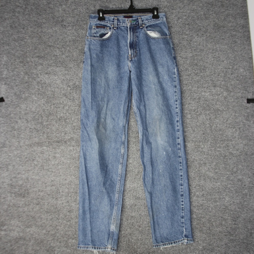Vintage Tommy Hilfiger Jeans Mens 29x34 Blue Straight Leg Denim 90s Streetwear